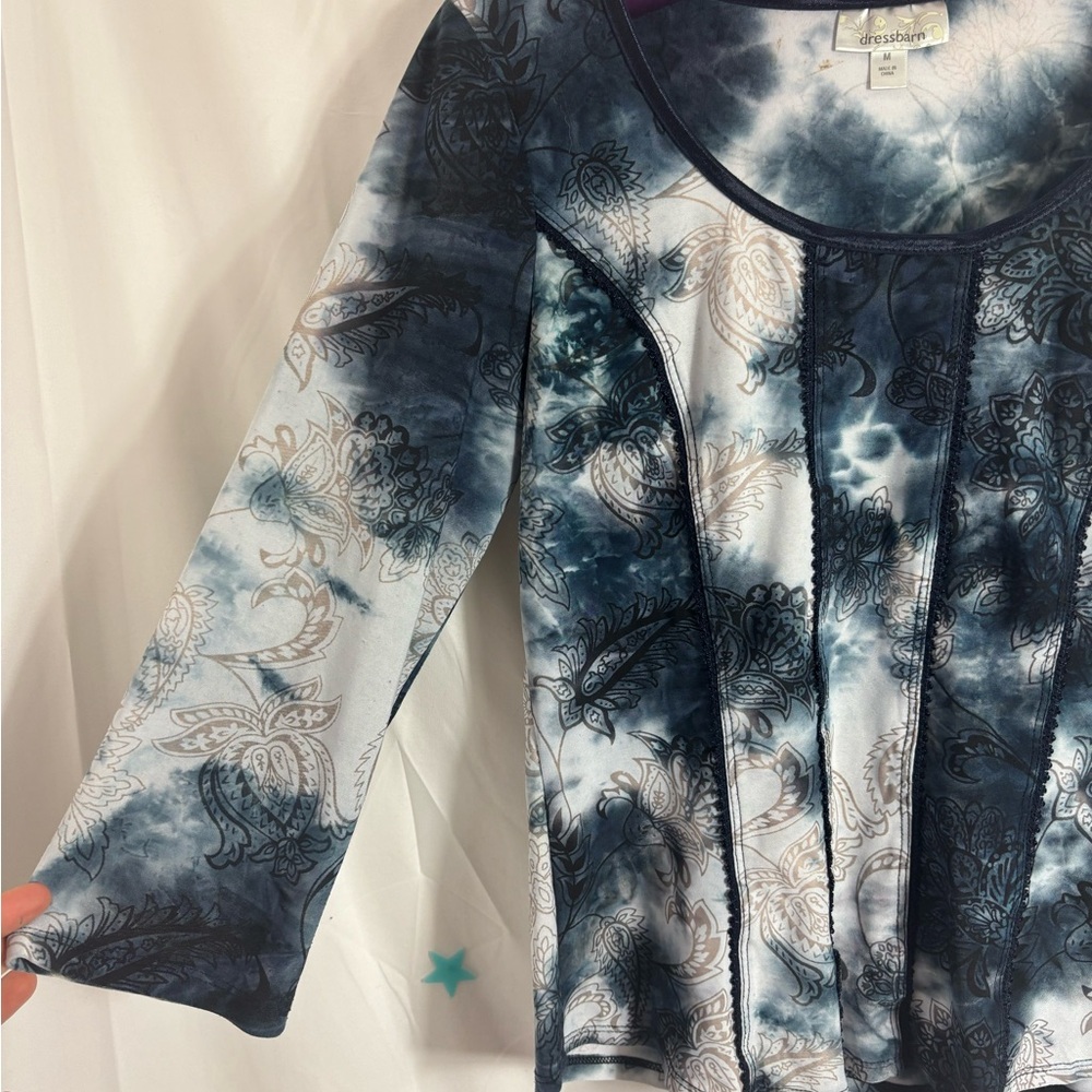 Y2K Dark Fairy Grunge Tie Dye Floral Whimsigoth Women’s Top Size M - Picture 7 of 13